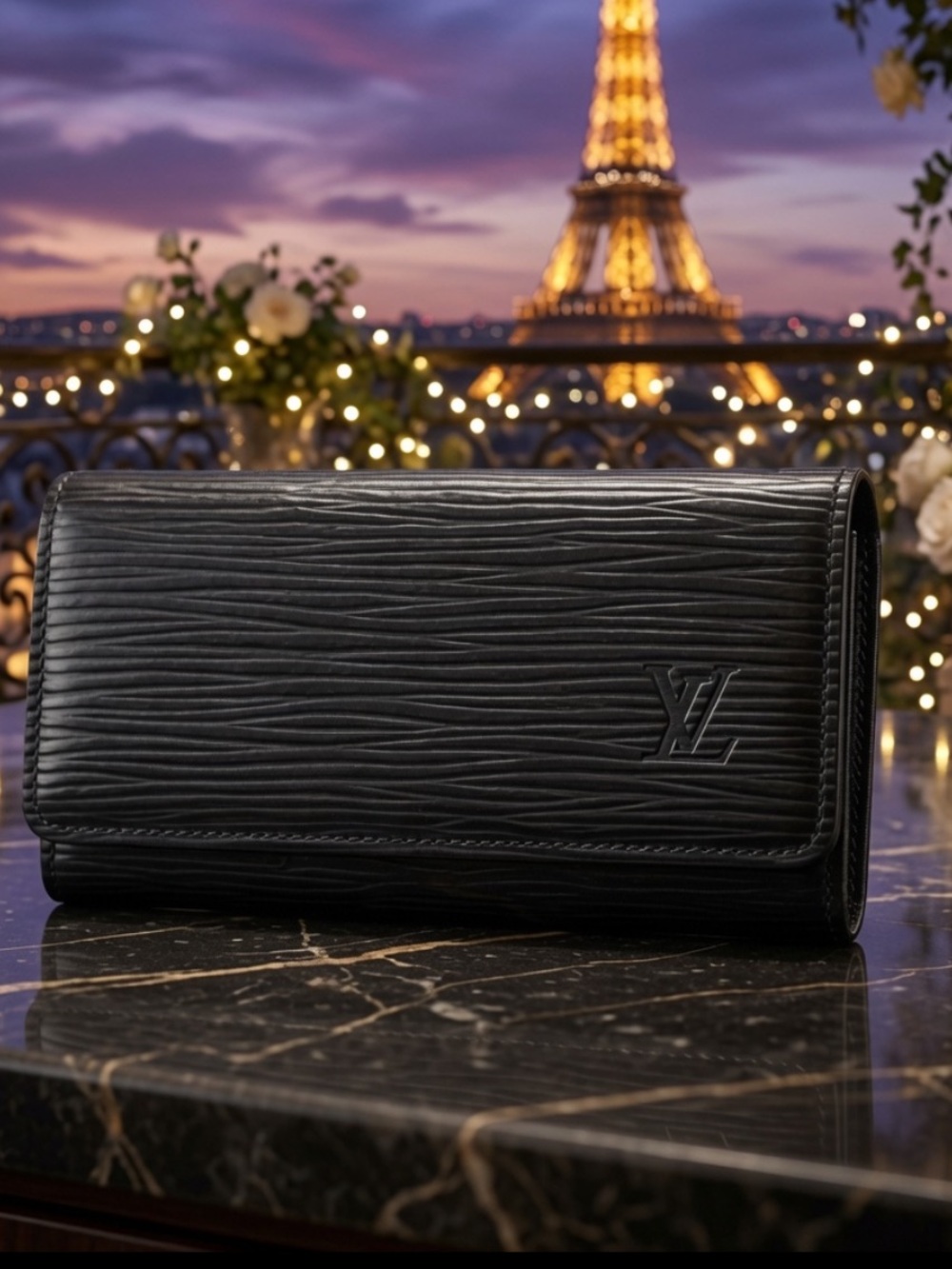 Louis Vuitton Epi Leather 4 Key Holder Epi Leather Black Louis Vuitton